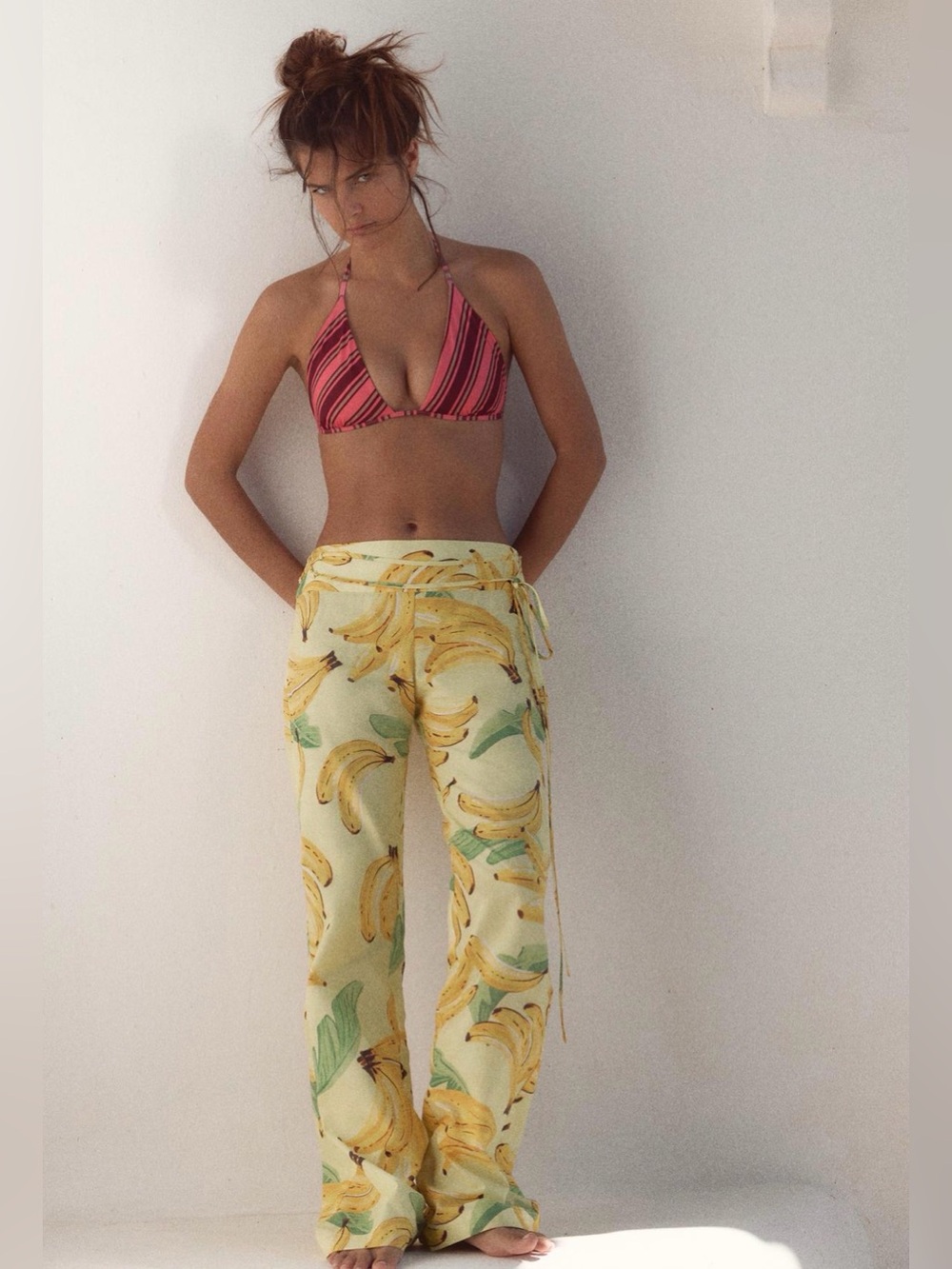 ZARA - FRUIT
PRINT DRAWSTRING PANTS.